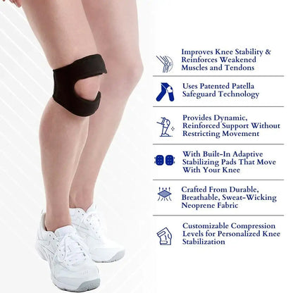 Knee Pain Relief Adjustable Neoprene Knee Strap - Buy 1 Get 1 Free