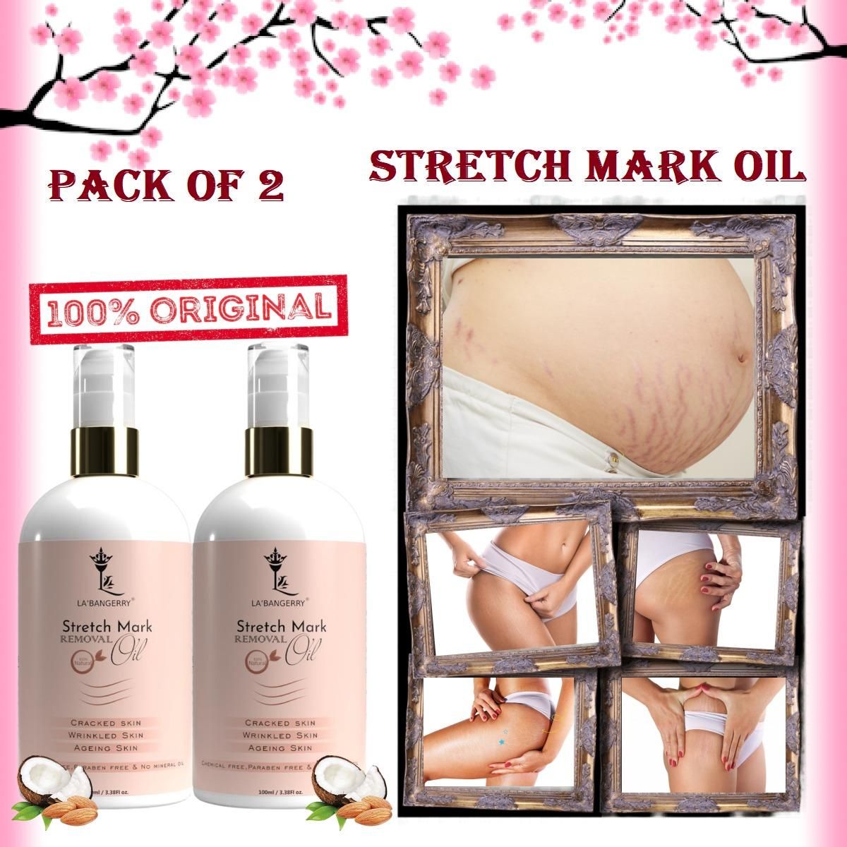 LA'BANGERRY Stretch Marks Removal Oil Pack of 2