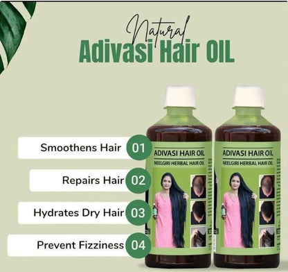 Adivasi Jeeva Sanjivani Herbal Hair Oil 125 ML- Buy 1 Get 1 Free